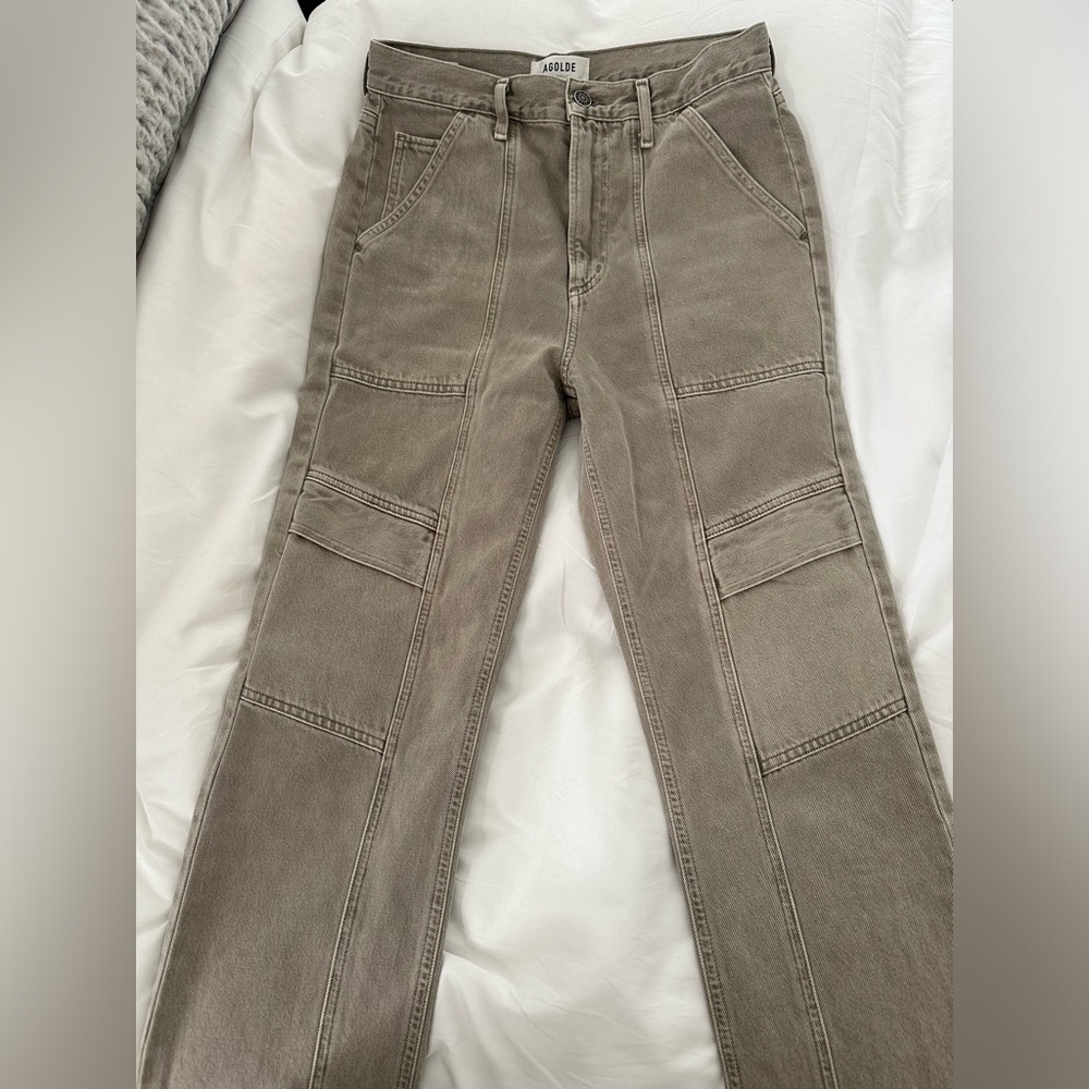 Agolde light gray jeans